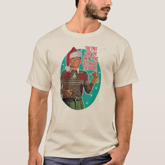 Hämta tid för julkille - Retro T Shirt (Framsida)