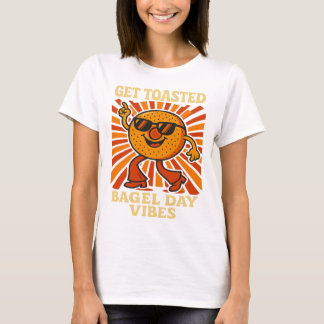 Hämta Tosted Bagel Day Retro Vibes T Shirt