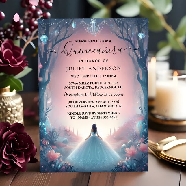 Hämta Träd Witch-skogen Quinceanera Inbjudningar (Skapare uppladdad)