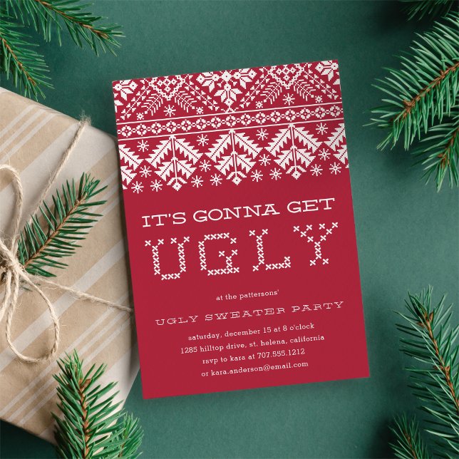 Hämta Ugly | Ugly Sweater Party-inbjudan Inbjudningar (Skapare uppladdad)