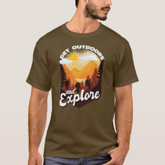 Hämta utomhus och utforska Vintagen för att dölja T Shirt