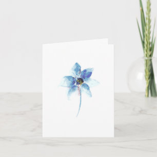 Hämta vattenfärg för snart-blomman kort