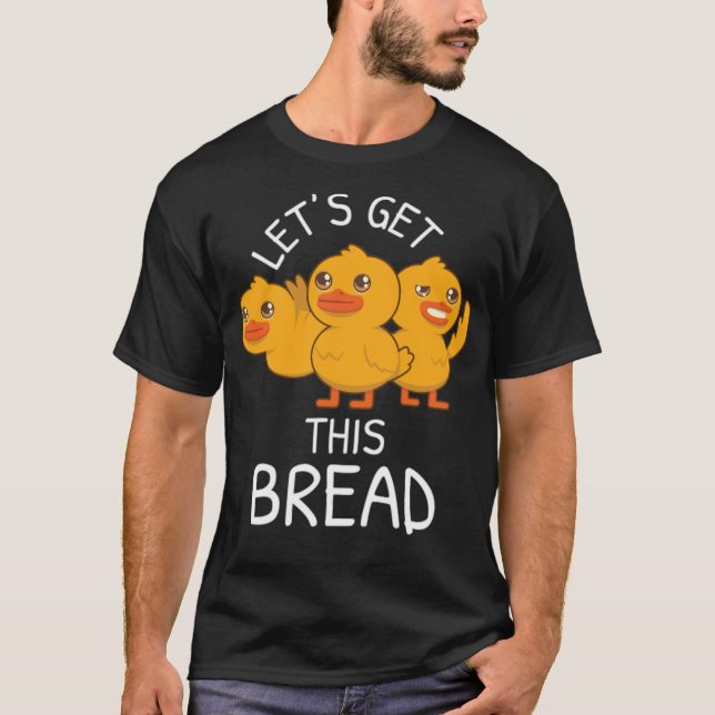 Hämta vattenfärgsarbetena Bread Anka Meme Anka Pun T Shirt (Framsida)