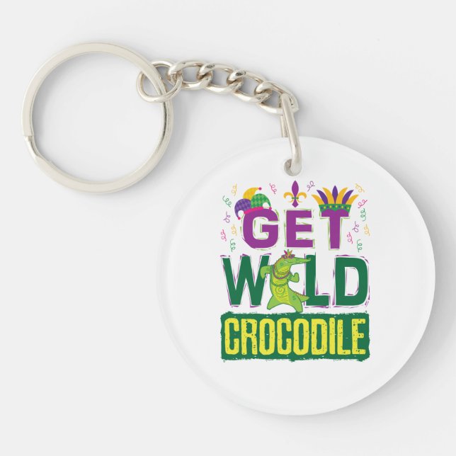 Hämta Vild Crokodile Mardi Gras Alligator (Framsidan)