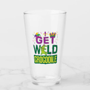 Hämta Vild Crokodile Mardi Gras Alligator Glaskopp
