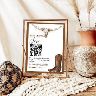 Hämta Westerna cowboystövlar för kärlek QR-kod brö Poster