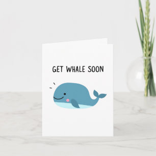 Hämta Whale Soon Whale Pun Card Kort