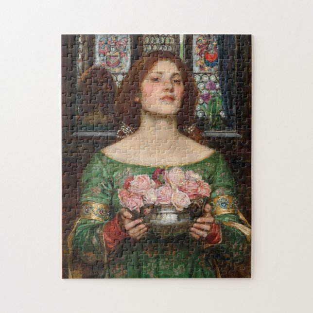 Hämta Ye-Rosenknoppar | John William Waterhouse Pussel (Vertikal)