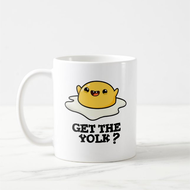 Hämta Yolk Funny Egg Joke Pun Kaffemugg (Vänster)