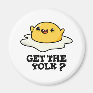 Hämta Yolk Funny Egg Joke Pun Magnet