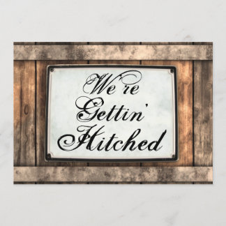 Hämtar gamla inbjudningar till Rustic Wood Wedding