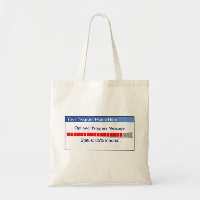 Hämtar inläst Tote bags Tygkasse (Framsidan)