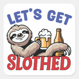 Hämtar långsamt fyrkantigt klistermärke