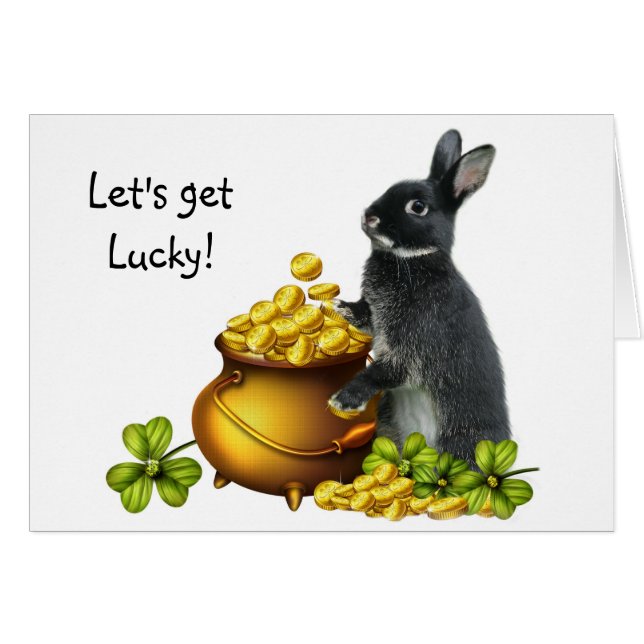 Hämtar Lucky Hälsningskort (Framsidan Horizontal)