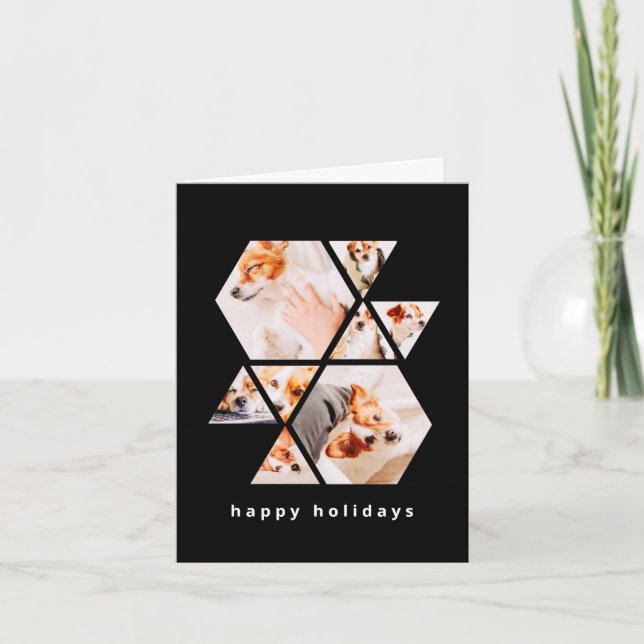 Hämtar moderna former Geometric 8 Collage Photo Anteckningskort (Framsida)