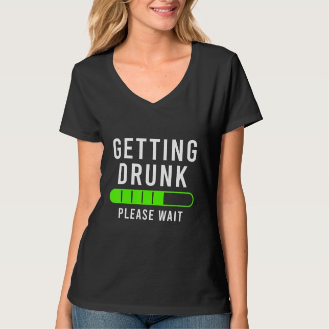 Hämtar runk Vänta medan Beirut Beer pågår T Shirt (Framsida)