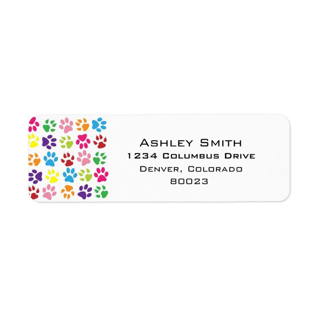 Hämtar utskriften mönster returadress etikett (Framsidan)