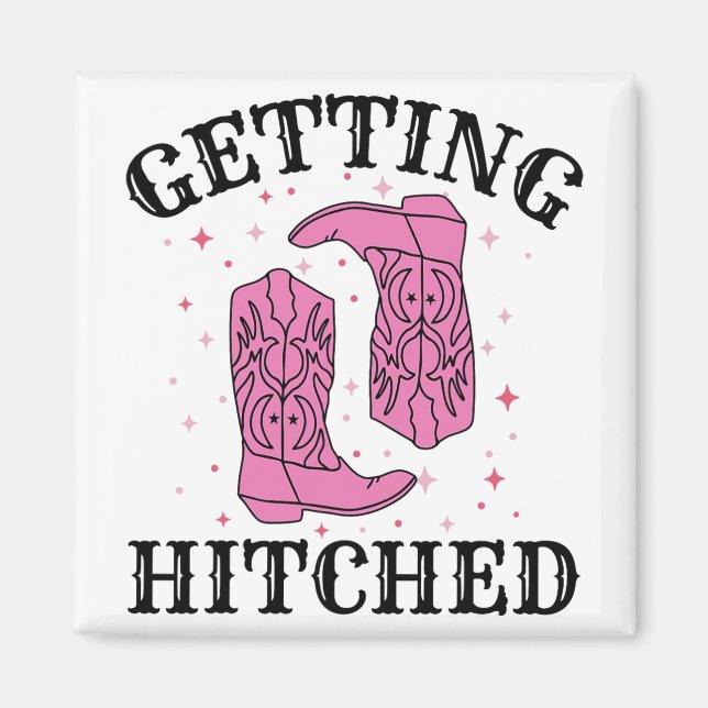 Hämtat Bride Groom Bröllop Bachelorette P Magnet (Framsidan)