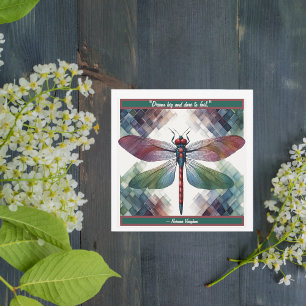 Hämtbart Anpassade Geo Dragonfly Julkort