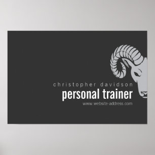 Hämtning av Logotyp för Modern fet Rams Head Offse Poster