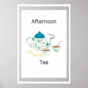 Hämtning av tea-utskrivbar konst poster