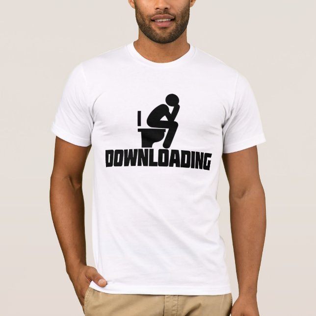 Hämtning - Lustigt popup-fönster T Shirt (Framsida)