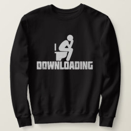 Hämtning - Lustigt Sarcastic Toilet Pooping Lång Ärmad Tröja