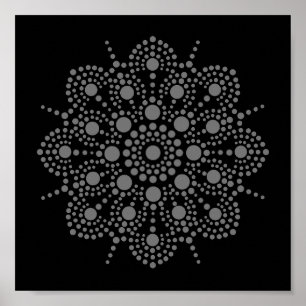 Hämtningsbar mall för Unik Abstrakt Art Mandala Poster