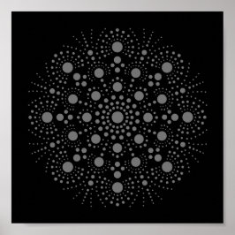 Hämtningsbar mall för Unik Abstrakt Art Mandala Poster