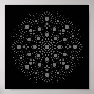 Hämtningsbar mall för Unik Abstrakt Art Mandala Poster