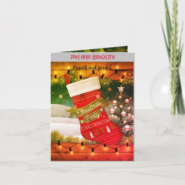 Hämtningsbar, mappad inbjudan - julklapp (Framsida)