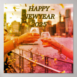 Hämtningsbar Vintage i nyårsklasser Poster