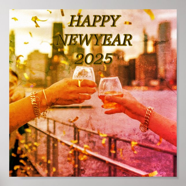 Hämtningsbar Vintage i nyårsklasser Poster (Framsidan)