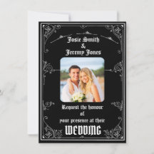 Hämtningsbart minsta inbjudningskort för fotobröll