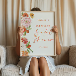 Hämtningsbart välkomstmeddelande för Citrus Blommi Poster