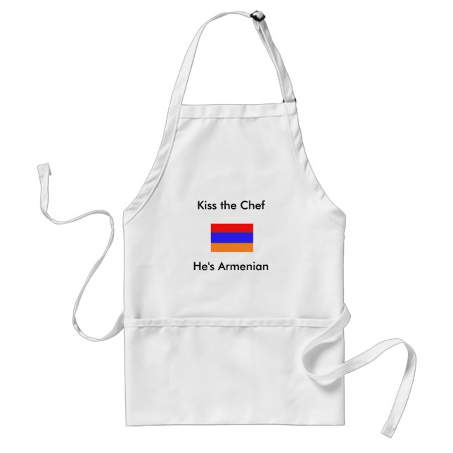 Han är armenisk, kysser kocken förkläde (Framsidan)