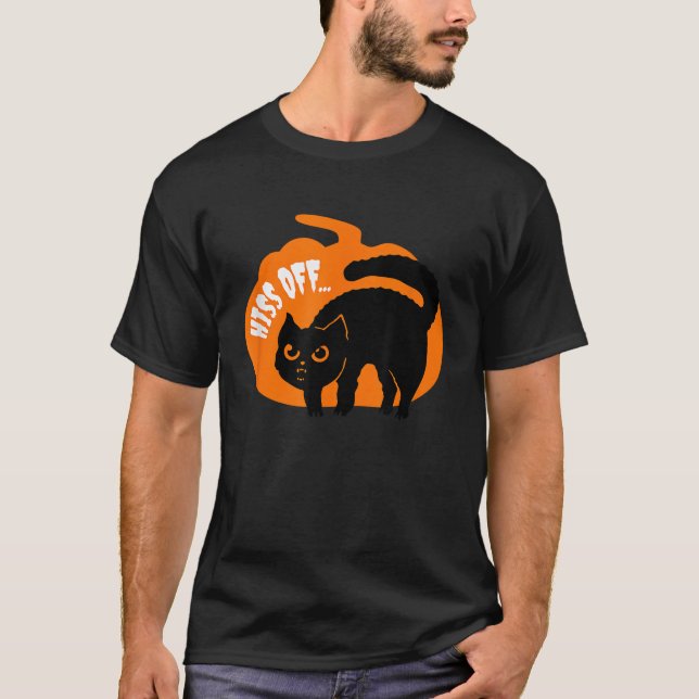 Han är av Lover Halloween Pu T Shirt (Framsida)
