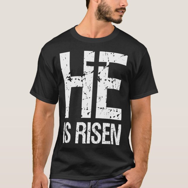 Han är borta - Christian Faith Jesus Kristus Påsk T Shirt (Framsida)