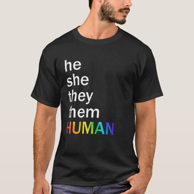 Han är de mänskliga HBT-Pridet Manar Womens T Shirt (Framsida)