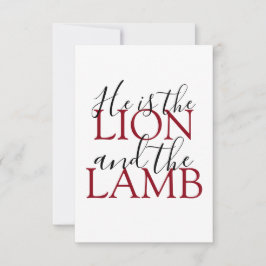 Han är den Lejona och Lamb Sympathy Kort
