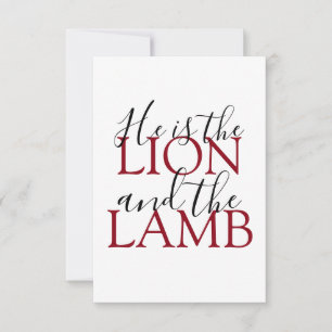 Han är den Lejona och Lamb Sympathy Kort
