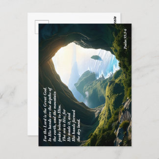 Han är den store Guden, Gud & Skapelseversen Vykort
