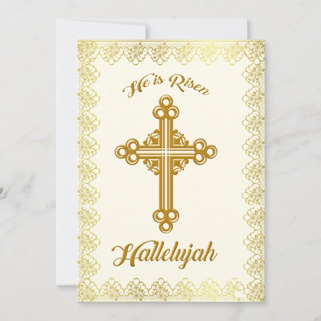 Han är den uppstigna kristna påsken julkort (Framsida)