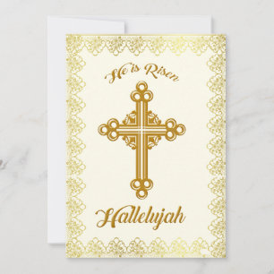 Han är den uppstigna kristna påsken julkort