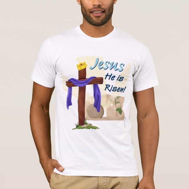 Han är den uppstigna påskskjortan tee shirt (Framsida)