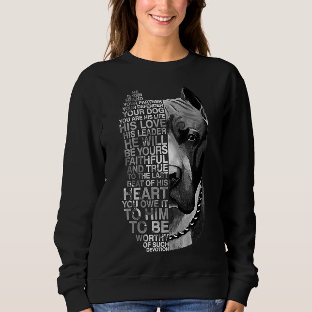 Han är din vän din partner din Hund Pitbull Cl T Shirt (Framsida)