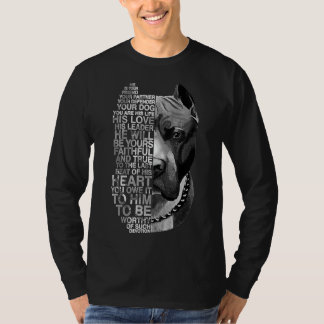 Han är din vän din partner din Hund Pitbull Pe T Shirt