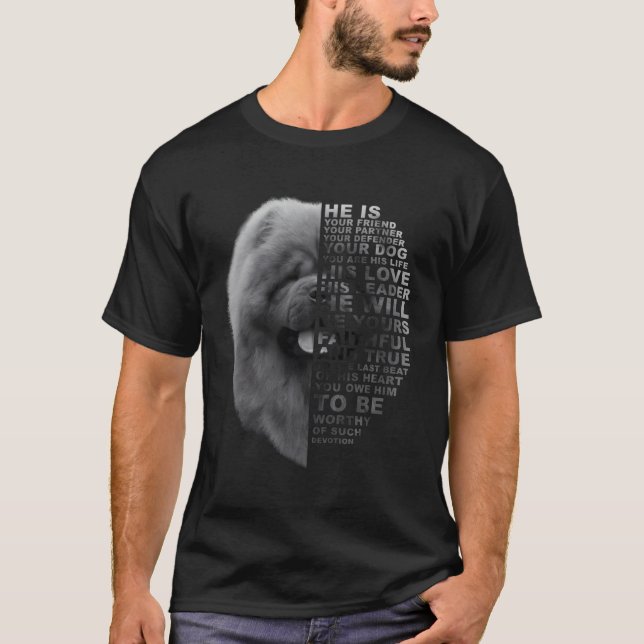 Han är din vän din partner din Hund. T Shirt (Framsida)