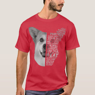 Han är din vän partnerförsvarare Corgi Mamma Corgi T Shirt