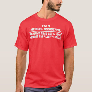 Han är en assistent till sparan. t shirt
